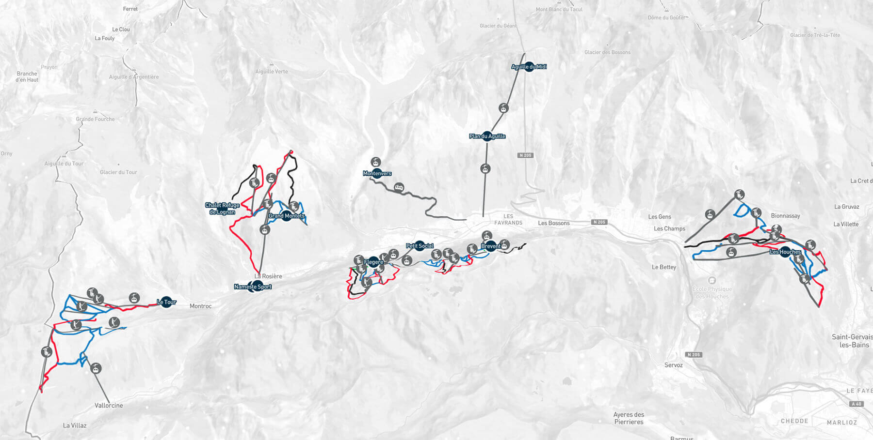Chamonix Ski Map